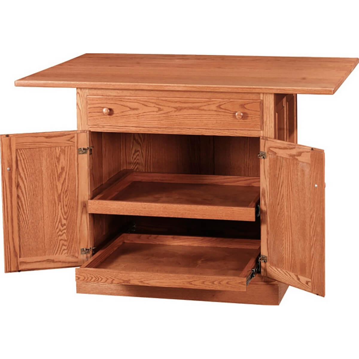 Read more about the article Traditional Raised Panel Kitchen Island Cabinet with Slide-Out Shelves