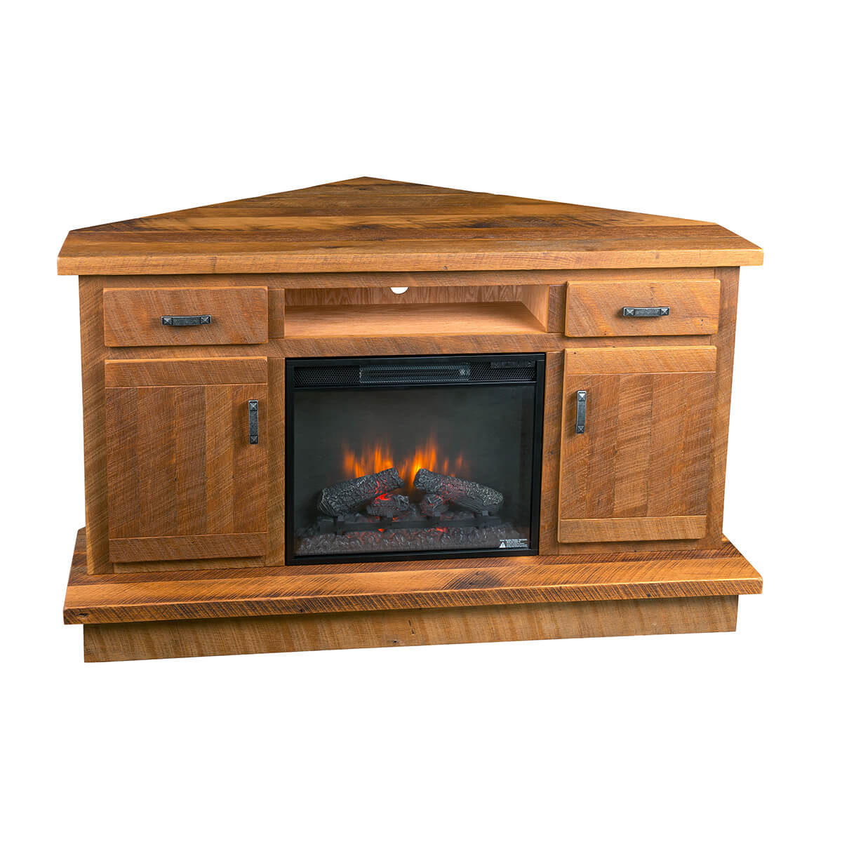 Read more about the article Corner Media Center with Fireplace Insert
