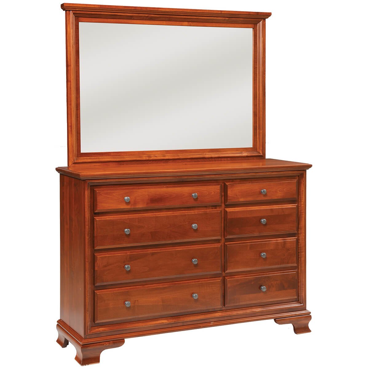 Read more about the article Classic 8 Drawer Triple Dresser with Mirror