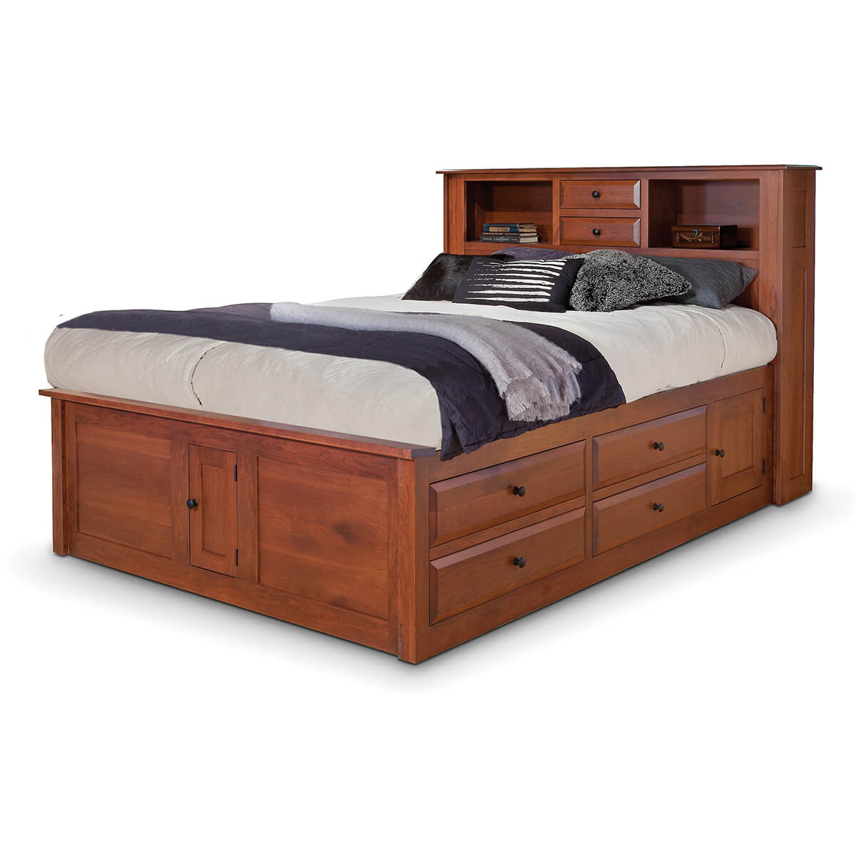 Read more about the article Simplicity Captain’s Bed with Bookcase Headboard and Low Footboard