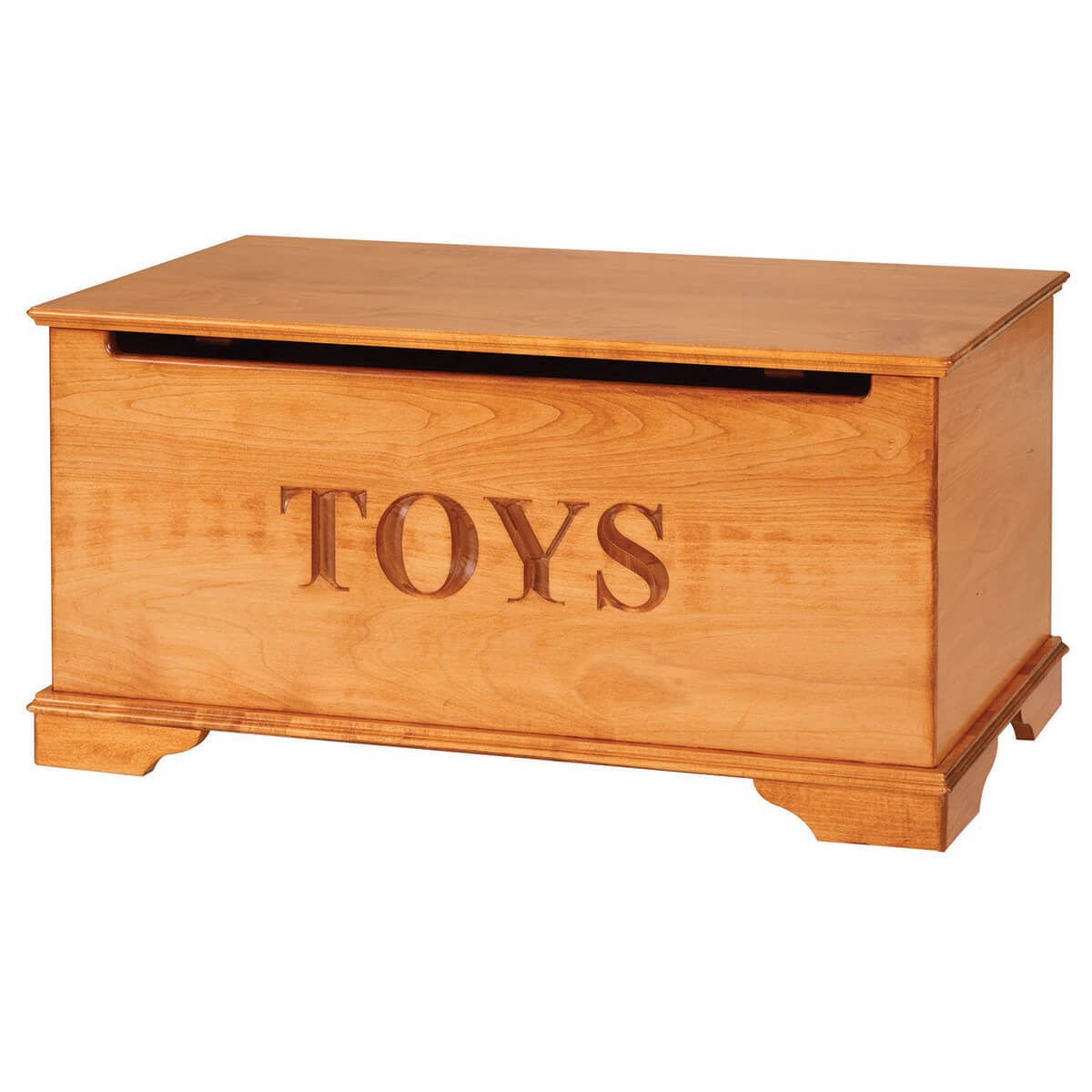 Read more about the article Small Maple Toy Chest with TOYS engraved