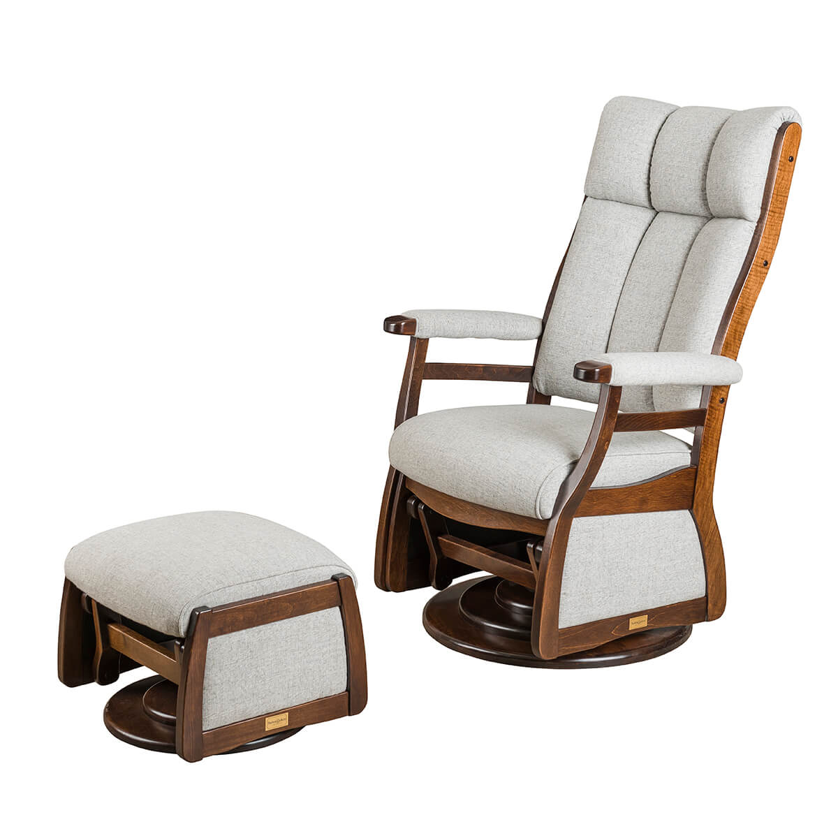 Read more about the article Paris Swivel Glider Chair with Ottoman