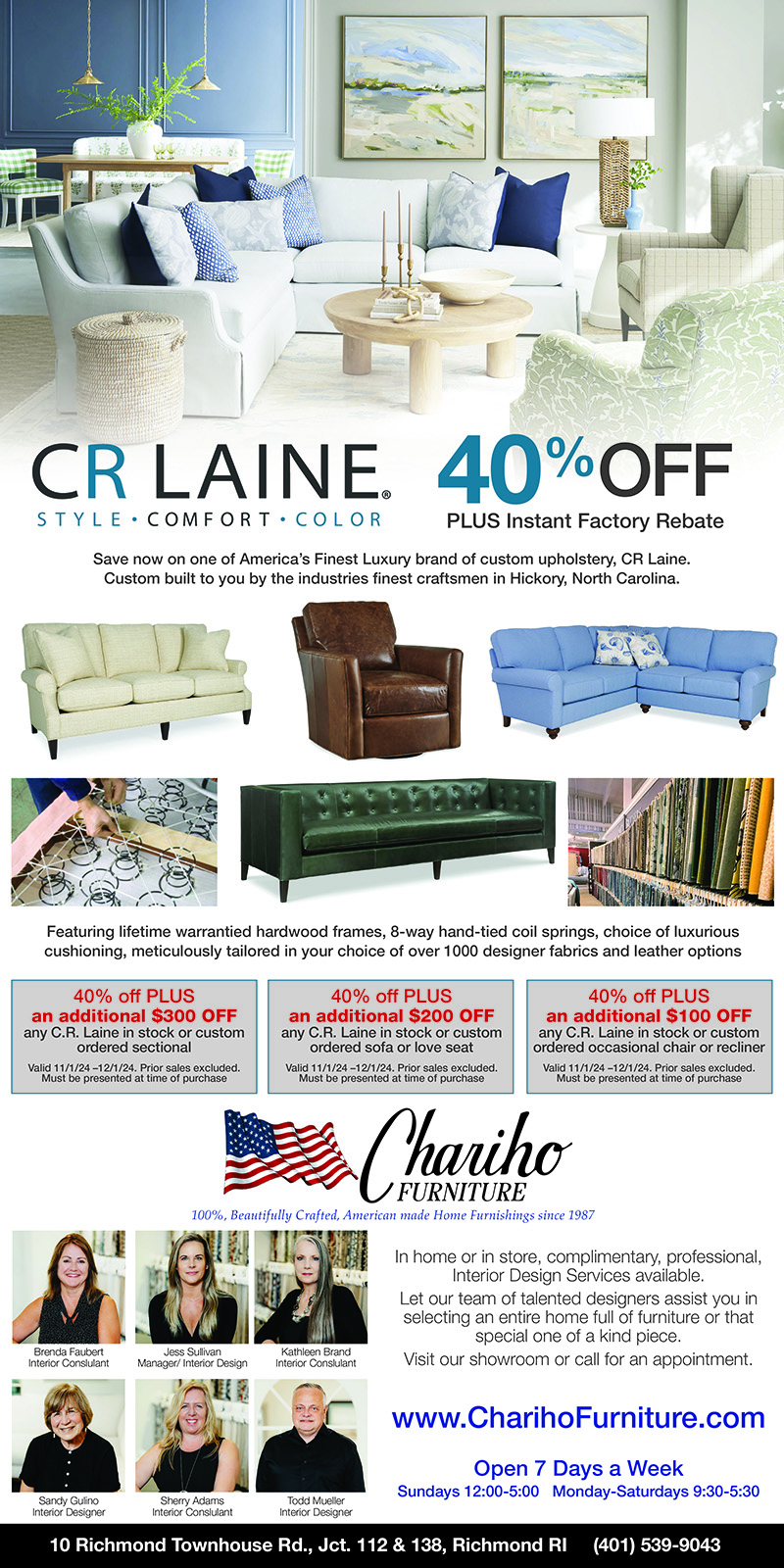 Chariho Furniture - CR Laine Special 